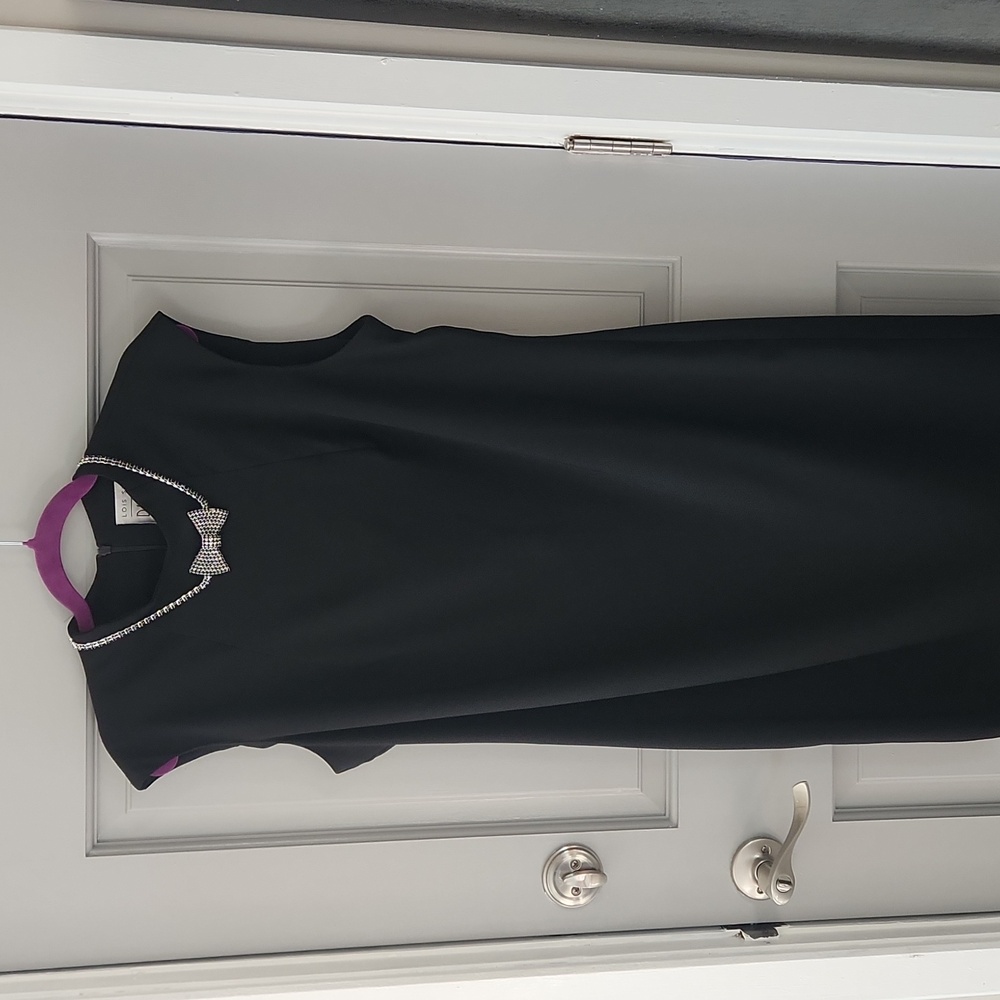 Lois Snyder/Dani Max Black High Neck Sleeveless Dress Sz. 16